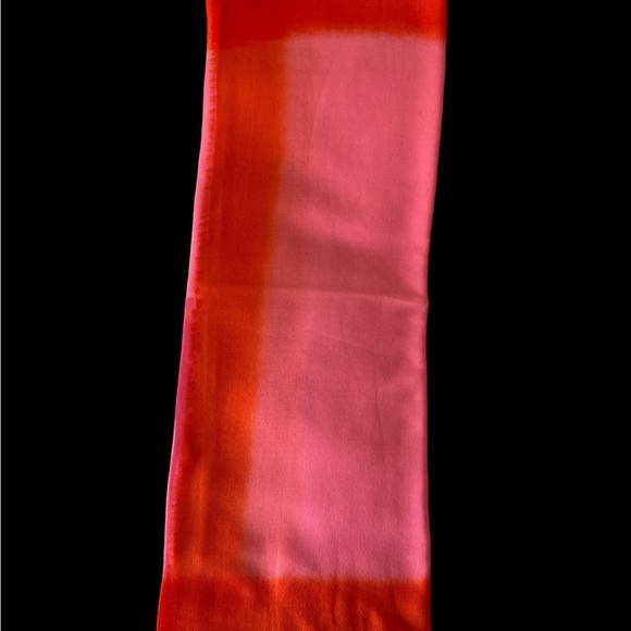 Pink with Orange Border Ombre 70*190 -Silk-Wool - Picture 3 of 4